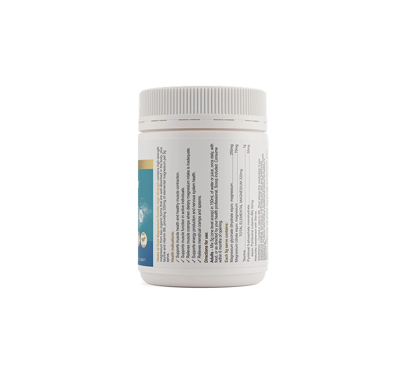 Herbs of Gold Magnesium Powder High Strength Pineapple Oral Powder 150g