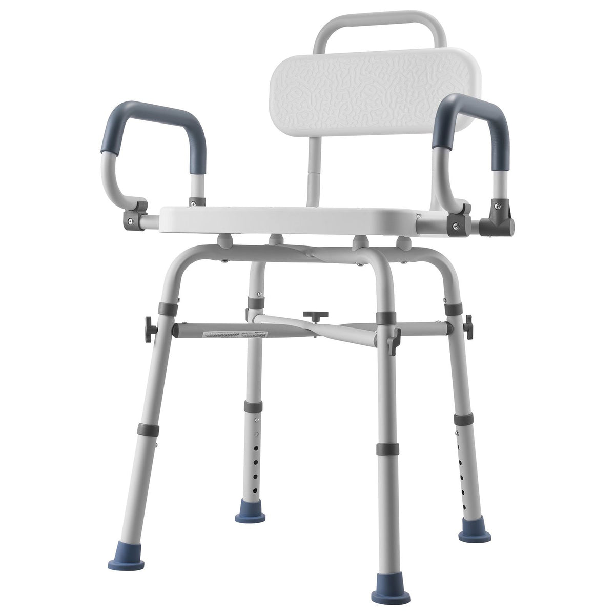 Swivel Shower Chair with Arms and Back, 227 kg Load Heavy Duty Bench Seat for Inside Shower Stall and Bathtub, Height Adjustable Bathroom Bath Tub Seat for Adults, Seniors, Elderly and Disabled
