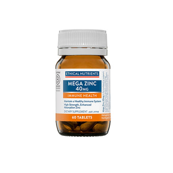 compare product Ethical Nutrients Mega Zinc 40mg 60 Tablets