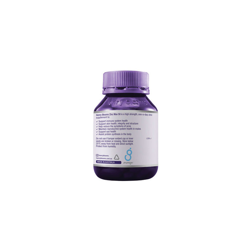 Henry Blooms Zinc Max 50 – 60 Capsules