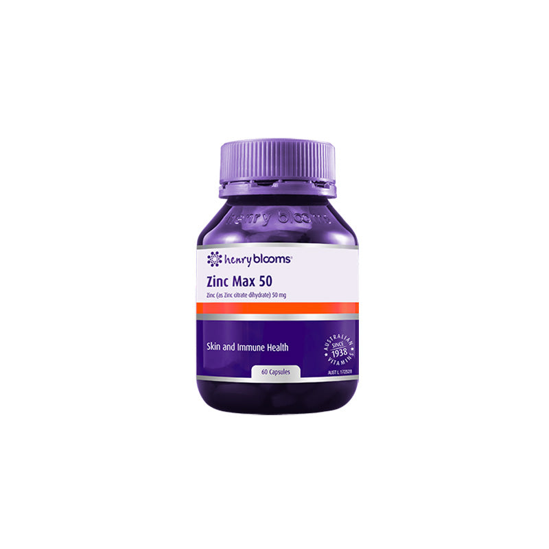 Henry Blooms Zinc Max 50 – 60 Capsules
