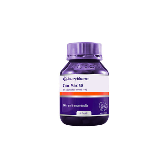 Henry Blooms Zinc Max 50 – 60 Capsules
