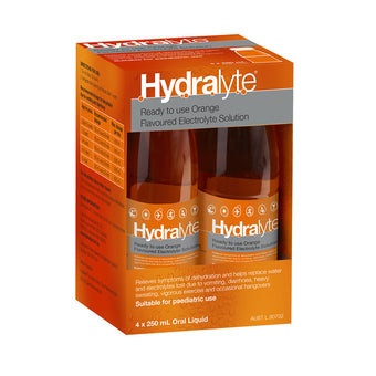 compare product Hydralyte Ready to drink Orange solution 4pk (4x250ml)