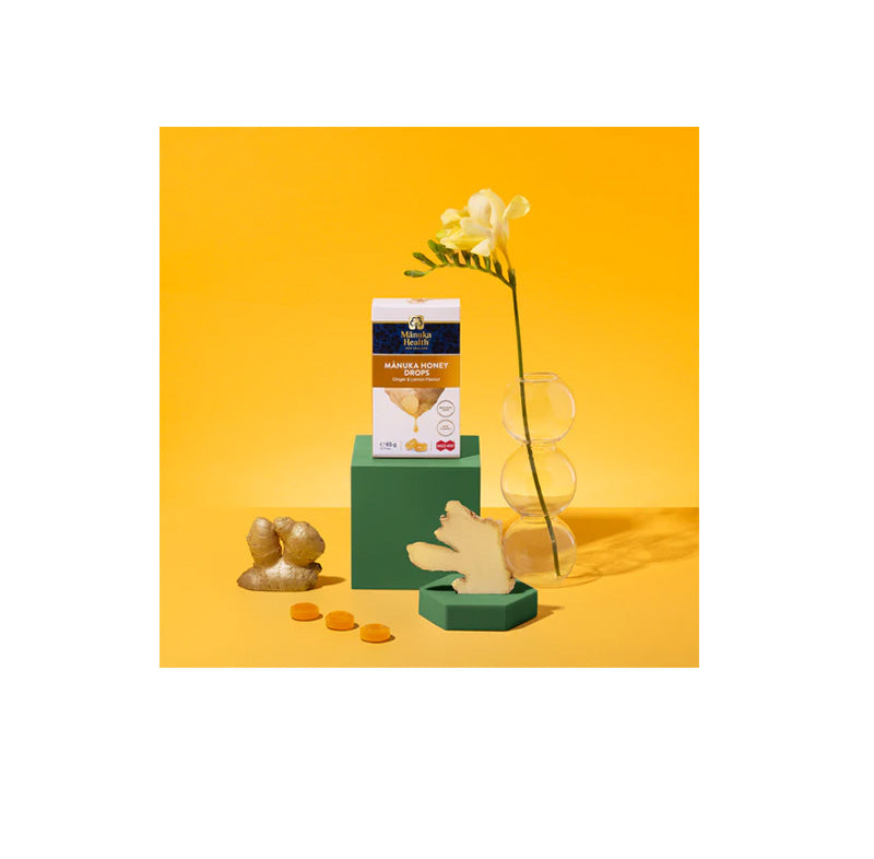 MANUKA HEALTH MANUKA HONEY DROPS GINGER AND LEMON - 15 Lozenges
