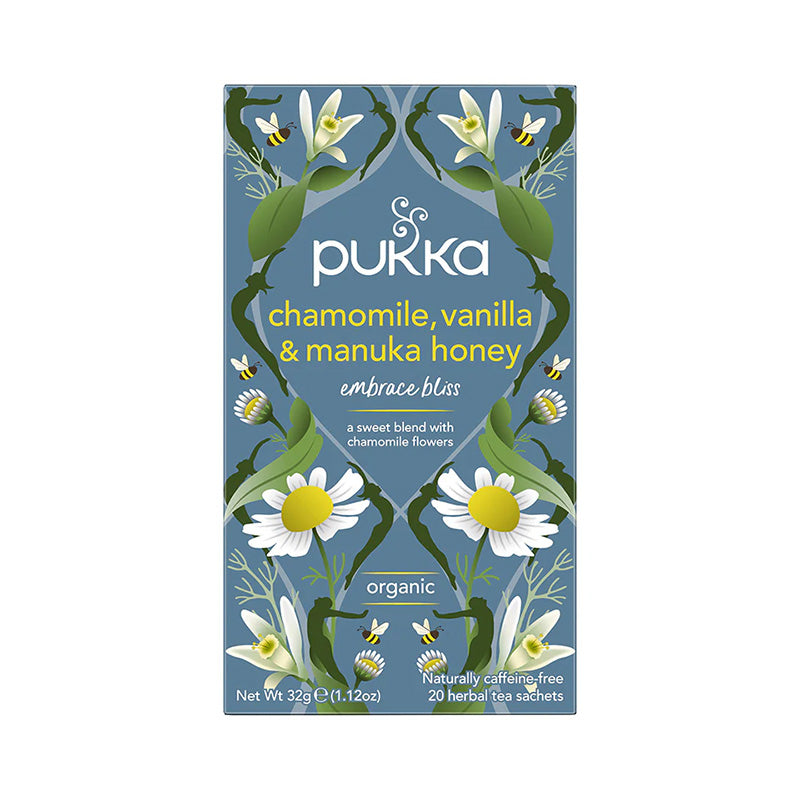 Pukka Organic Chamomile Vanilla & Manuka Honey 20 Herbal Tea Sachets