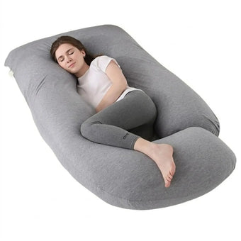 compare product CARLA HOME U Shaped Pregnancy Pillow for Full Body Support Grey - Polyester - Full Body Pillow