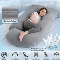CARLA HOME U Shape Pregnancy Pillow Full Body Support - Green - Polyester - Full Body Pillow