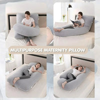 CARLA HOME U Shape Pregnancy Pillow Full Body Support - Green - Polyester - Full Body Pillow