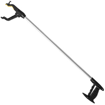 compare product EQUIPMED 87cm Long Reach Grabber Reacher Aid, Deluxe Magnetic Pick Tip, Key Hook, Lockable Nonslip Rubber Jaws, Lightweight Alloy, Easy Reach Disability Aid