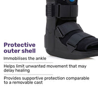 EQUIPMED CAM Walker Moon Boot – Medium, Foot Injury Support, Ankle Recovery, Adjustable Fit, Lightweight Walking Boot