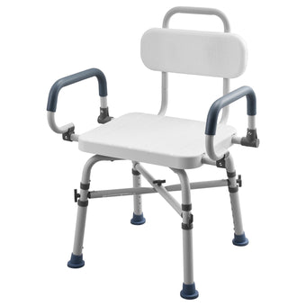 compare product Swivel Shower Chair with Arms and Back, 227 kg Load Heavy Duty Bench Seat for Inside Shower Stall and Bathtub, Height Adjustable Bathroom Bath Tub Seat for Adults, Seniors, Elderly and Disabled